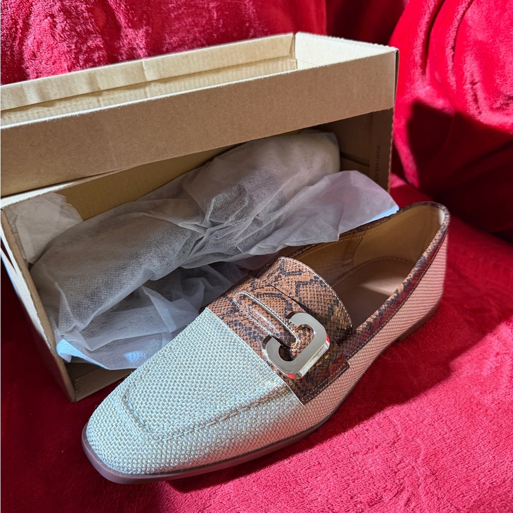 Men's Beige and Brown Loafers